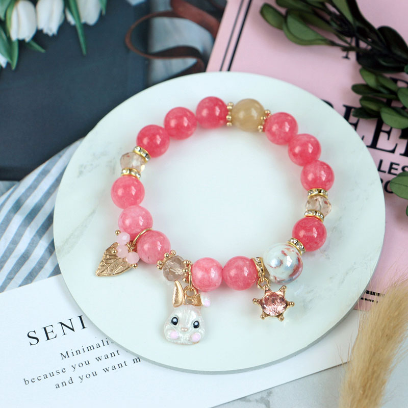 

CHENFAN Bohemian natural stone crystal bracelets for women simple and fresh beaded bracelets clothing accessories romantic