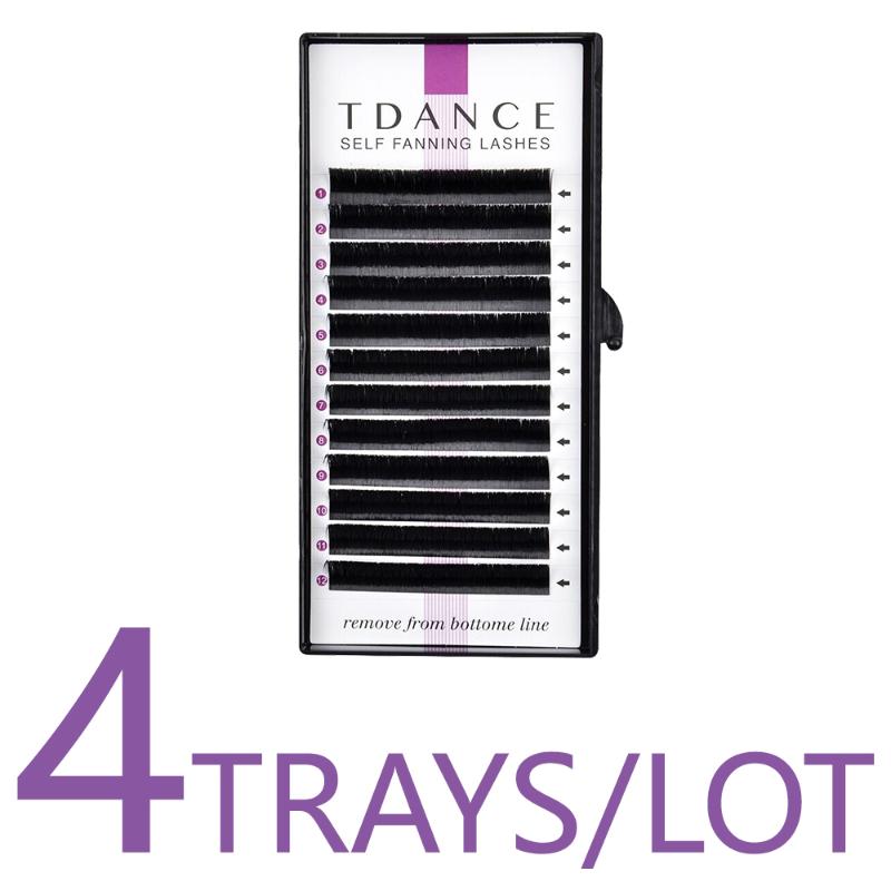 

TDANCE 4PCS/LOT Rapid Blooming Volume Eyelash Extensions self fanning Fast Fan Individual Lashes Rapid Blooming eyelash
