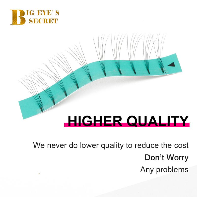 

BES Mink Eyelash Extension Short Stem Handmade Synthetic Hair Russian Volume Lash Premade Fans 8-18mm Wide Fans Individual Lash