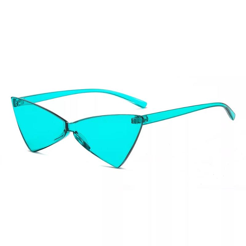 

Triangle-shaped Cat-eye Sunglasses With An All-in-one Bow In Candy Color For A Party Retro Women's Sunglasses Men