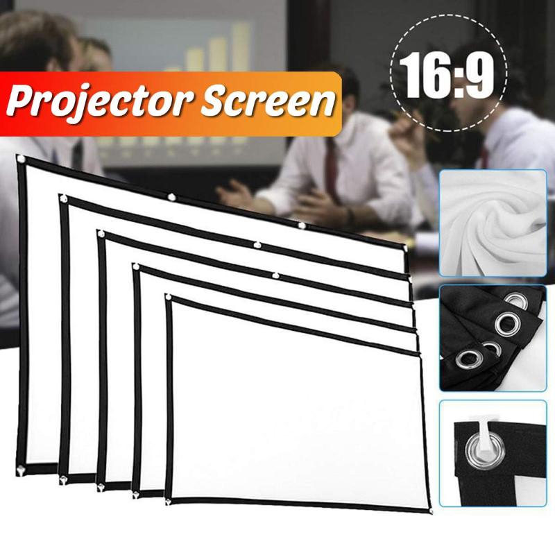 

60/100/120/150 inch 16:9 Foldable Portable Projector simple curtain home outdoor KTV office portable 3d HD projector screen