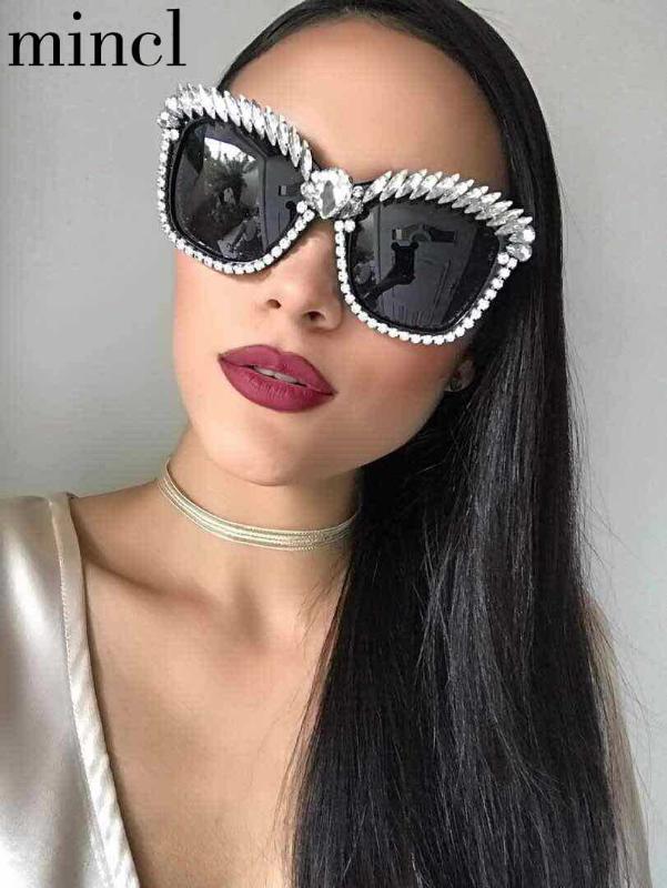 

Luxury Sunglasses Women Square Vintage sunglasses Bling Rhinestone Sun glasses for Woman Oversize Fashion Shade UV 400 NX