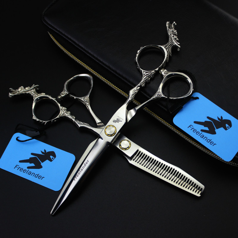 

6 in.DRAGON Handle Professional Hair Scissors set ,Straight & Thinning scissors set, barber shears