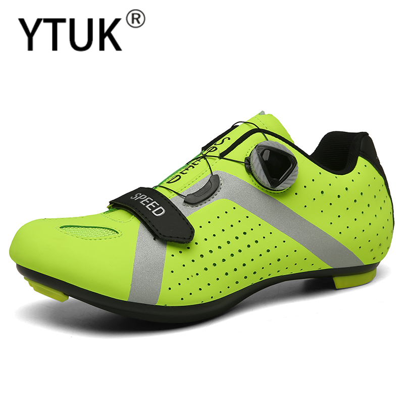 

YTUK Cycling Shoes MTB Sneakers Man Road Mountain Bike Shoes Multifunction Cleats Bicycle Outdoor Cycle Sneakers Unisex, Green no lock