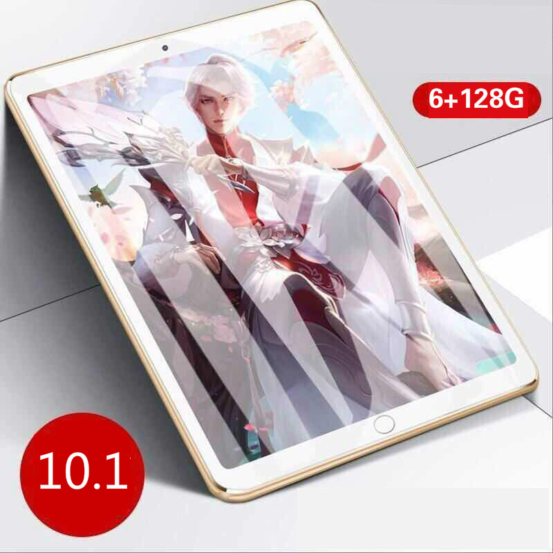 

2021 4G LET Tablet PC 10.1 Inch Android 8.0 Octa Core 6GB+128GB Tempered Screen IPS Dual SIM Card Phone Call Tablets Pcs 10, Black