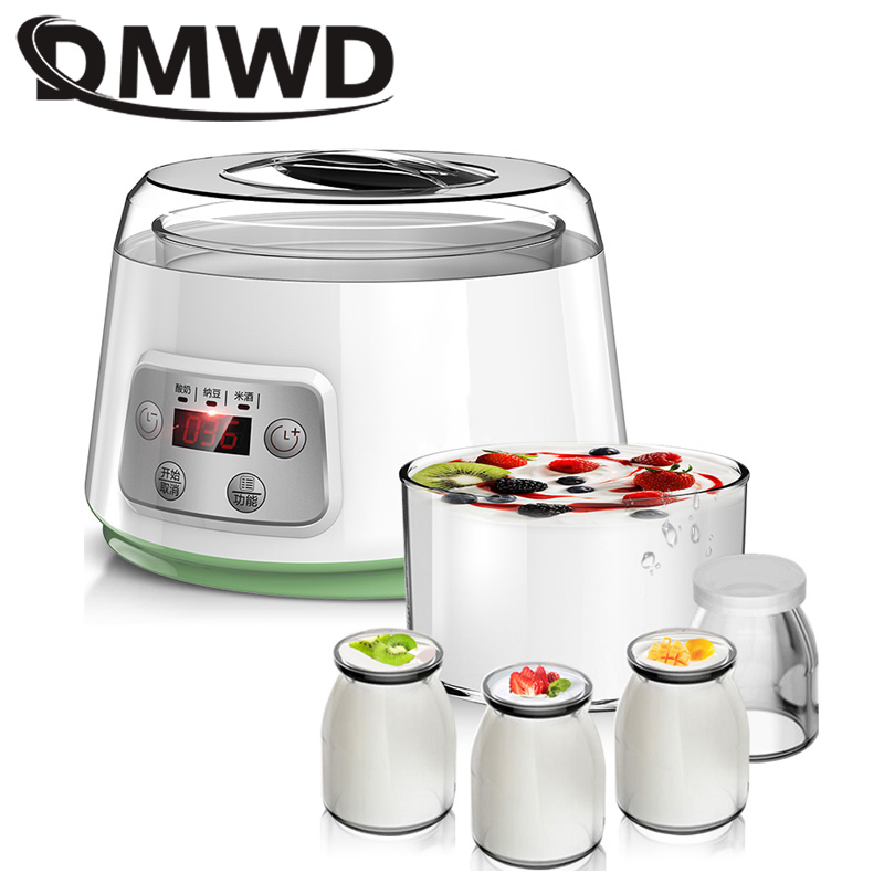 

Electric yogurt maker with 4 cups Automatic Yoghurt rice wine Machine Buttermilk Sour Cream natto Making Machine 1.3L EU US plug