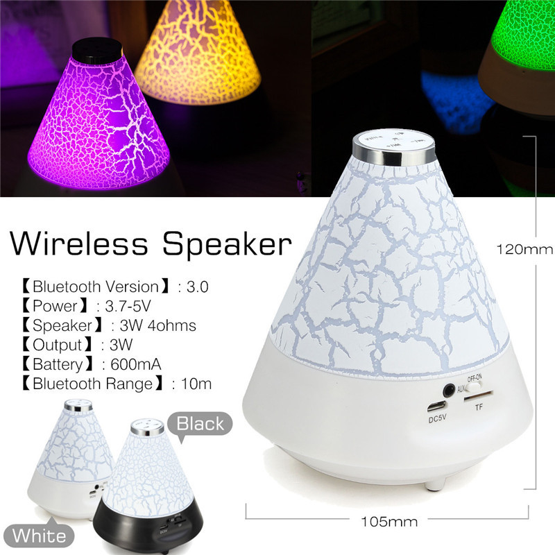 

Cute White Colorful LED Light Portable Stereo bluetooth Wireless Music Speaker mp3 stereo audio music player
