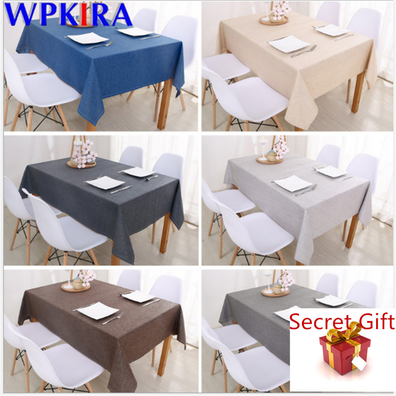 

Modern Waterproof Cotton Tablecloth Washable Coffee Dinner Table Cover Cloth For Wedding Banquet Decora Solid Color ZB-AD433#30, Dark gray