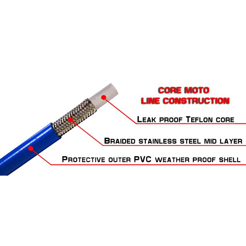 

Motorcycle Dirt Bike Braided Steel Hydraulic Reinforce Brake line Clutch Oil Hose Tube 500 To 2400mm Universal Fit Racing
