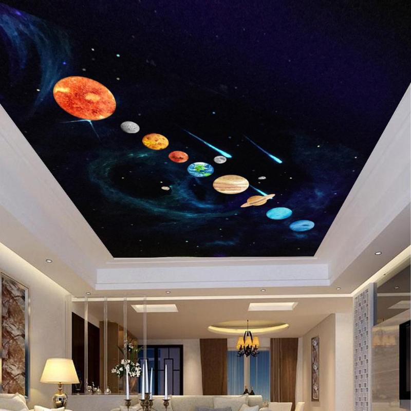 

9pcs Planets Luminous Wall Stickers Solar System Fluorescent Wall Stick Waterproof DIY Kids Room Decor Gifts