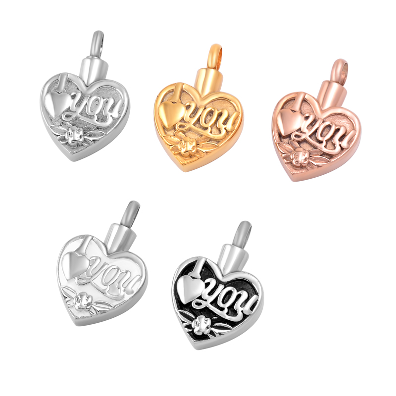 

IJD9621 Stainless Steel Loved Heart Cremation for Ashes Urn Keepsake Pendant Necklace Memorial for Men Women Jewelry