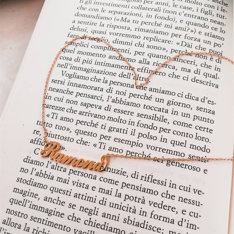 

Personalised Name Necklaces For Women Gold Color Nameplate Jewelry Stainless Steel Curb Chain Custom Letter Necklace Collier