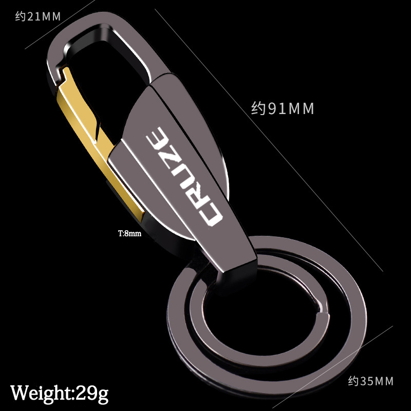 

For Chevrolet Cruze 2012 2020 2014 2011 new metal Keychain Metal Alloy Buckle Waist Car Key Chain Key Chain accessories