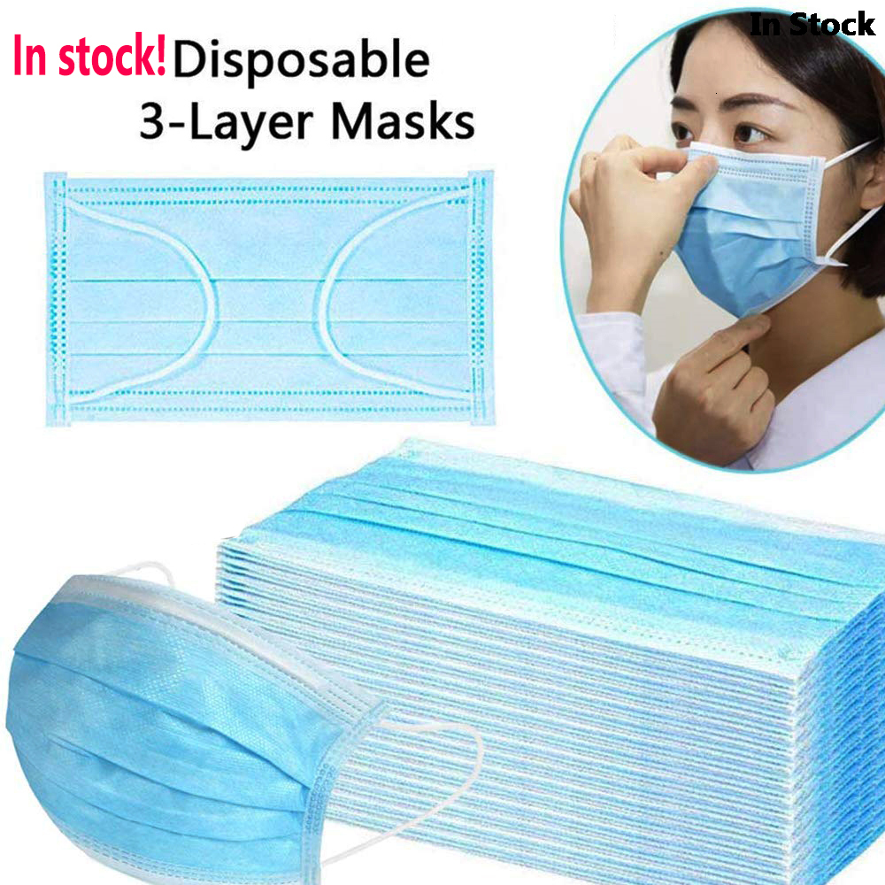 DHL Shipping Profession Mask 3-Ply PM2.5 Nonwoven Disposable Elastic Mouth Soft Breathable Face Mask