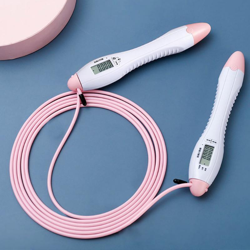 

Jump Rope Sweat Proof Indoor Outdoor Digital Counting Anti Winding Fitness Training Double Screen ABS 4 Modes Home Gym