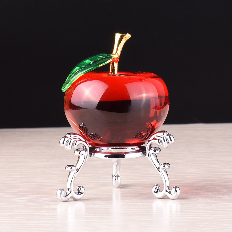 

Crystal Apple Valentine's Day Gift for Girlfriend Birthday Home Decoration Crafts Decoration Teacher Creative Peace Fruit Glass
