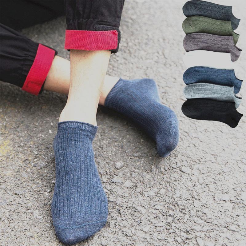 

Men Sock Breathable Solid Cotton Ankle Sock Spring Summer Casual Male Funny Meias calcetines, Black