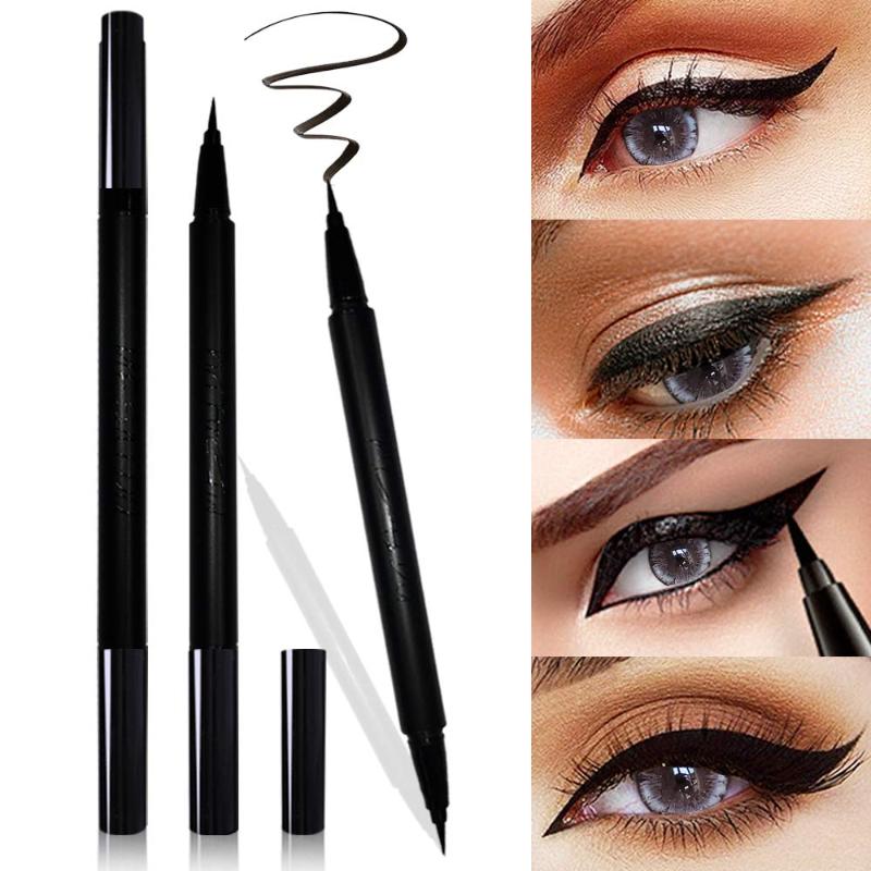 

Miji Mila 2-in-1 Eye Makeup Super Slim Long Lasting Liquid Eyeliner Waterproof Long Lasting Natural Smooth Cat Eye Eyeliner Pen, Black