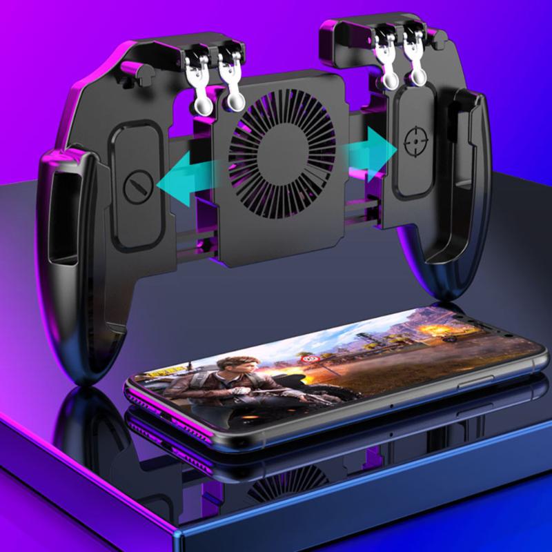

For PUBG Helper Mobile Phone Radiator Handle Water-cooled Fan Six Fingers PUGB Handle