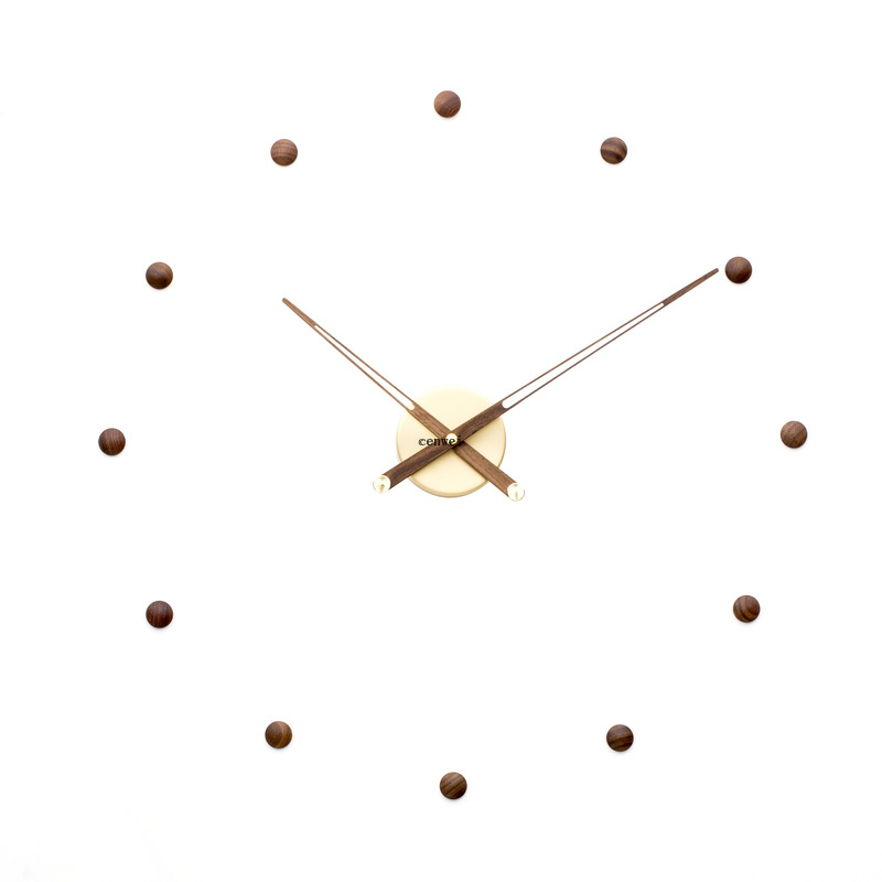 

Diy Wall Clock Silent Spain Nordic Wall Clocks Home Decor Walnut Large Pointer Watch Industrial Decor Duvar Saati Gift