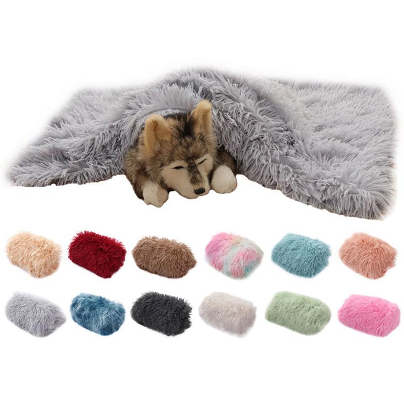 

Cute Dog Bed Mats Soft Fleece Footprint Flannel Warm Pet Blanket Bed Covers Mat For Small Medium Dogs Cats, White