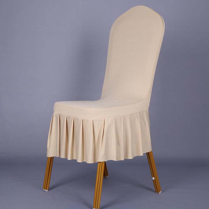 

Candy Color Stretch Chair Cover Hotel Single Seat Slipcover Wedding Seat Case Skirt Cover for Banquet