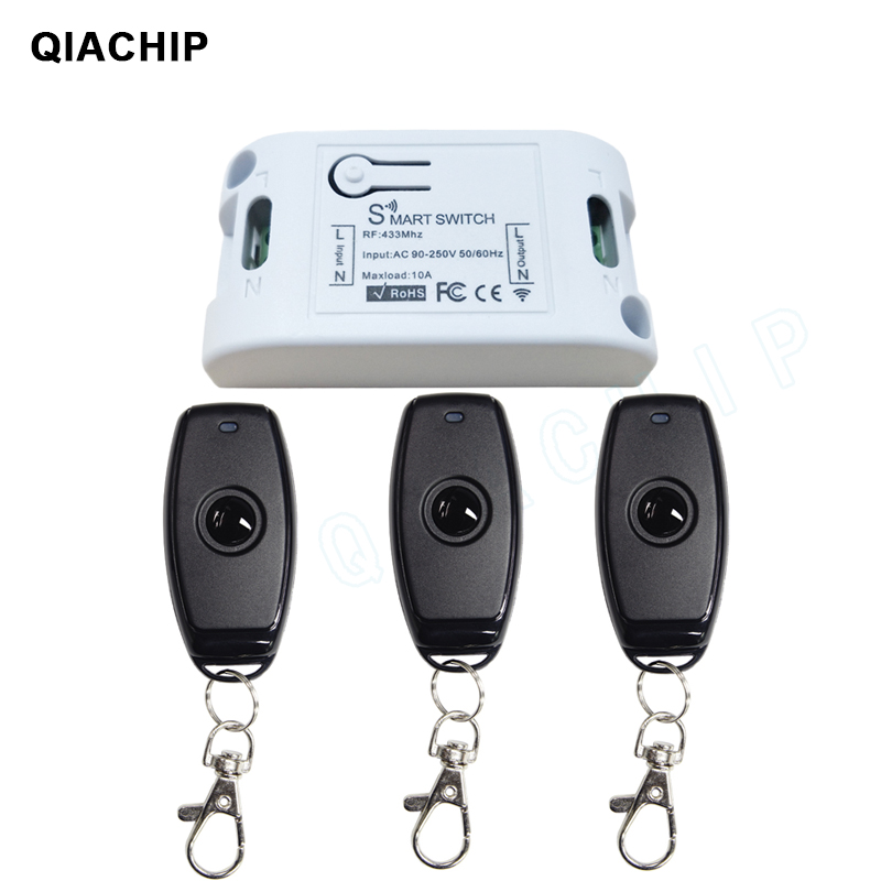 

433Mhz Universal Wireless RF Remote Control Switch AC 110V 220V Lamp Light LED Bulb Wireless Switches Corridor Room transmitter