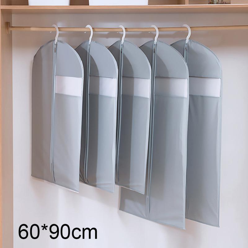 

Storage Boxes & Bins Translucent Thicken PEVA Suit Clothes Dirt Cover Impermeable Coat Dress Jacket Wardrobe Closet Organizer, White