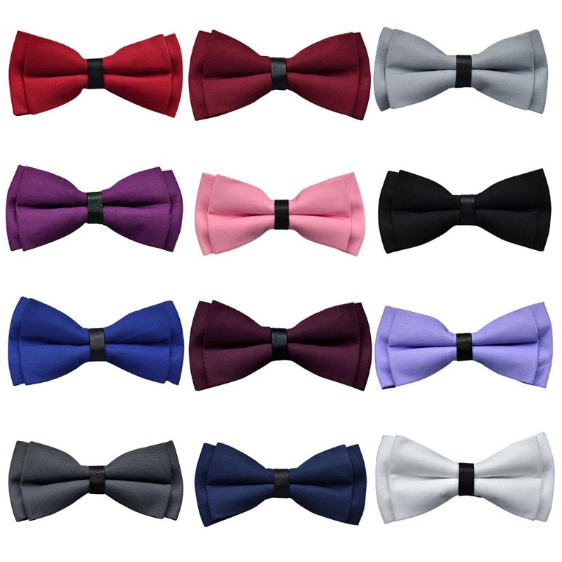 

2020 New ties for men Fashion Casual Mens Bow Tie Neck Clip-on Solid Color Fancy Dress Wedding Pre Tied Adjustable Y717