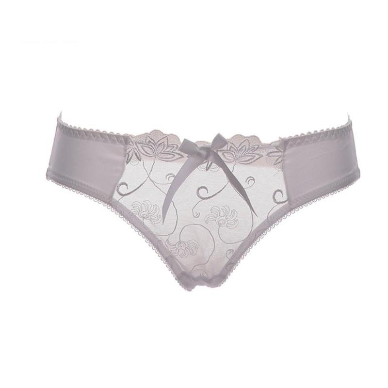

Lace sexy low rise lingerie embroidered bow thin Slim luxury ladies panties black purple pink white blue multiple colors CYHWR