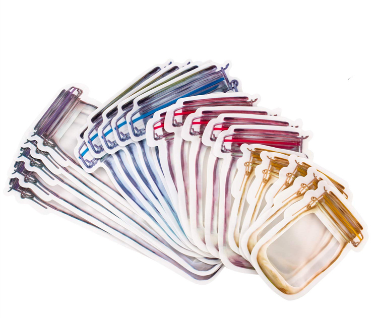 

Portable Jar Bags Reusable Seal Saver Storage Bags Organizer Nuts Candy Cookies Snack Sandwich