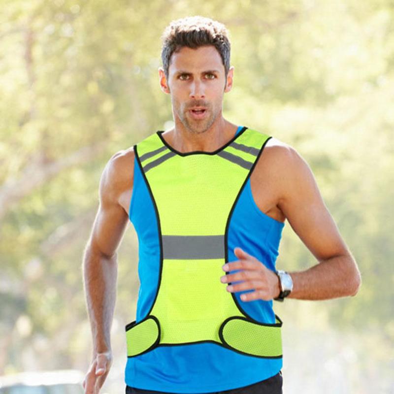

LED Light Up Reflective Safety Vest Running Cycling Night Visibility Jacket High Visibility Reflective Safety Jacket, Fluorescent yellow