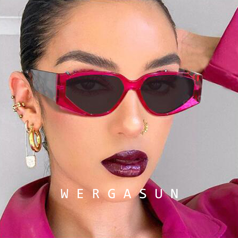 

WERGASUN New Vintage Square Frame Sunglasses Women Rectangle Fashion Gradient Sun Glasses Retro Shades UV400
