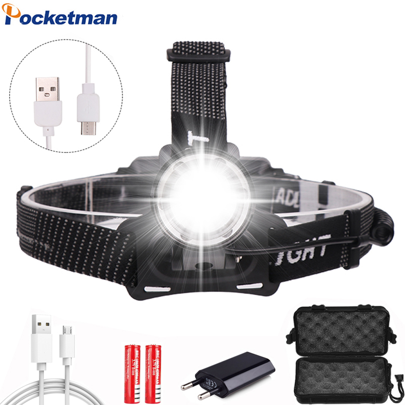 

Super Bright LED Headlight XHP50 Headlamp 30000LM Powerful V6 Headlight USB Rechargeable Head Light Zoom Head Torch Light