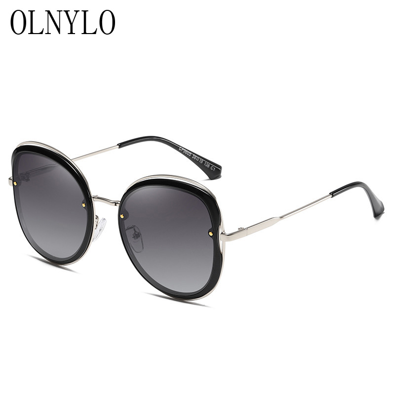 

New Sunglasses Men outdoor Driving Polarized Clear Oversize Frame Brand designer Black Retro Sun Glasses UV400