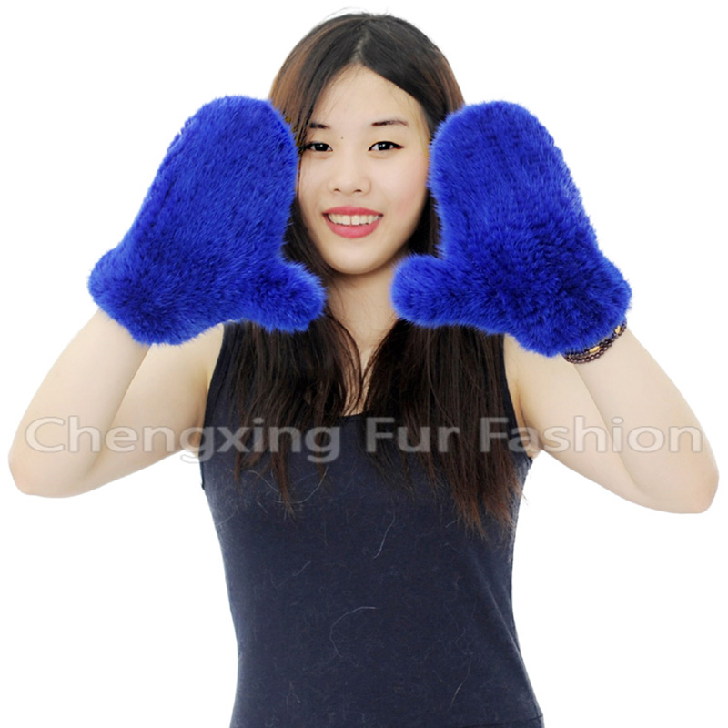 

CX-A-60K Brand Fashion Winter women 100% Gloves Knitted Thick Warm Fur Gloves & Mittens