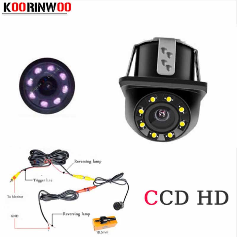 

Koorinwoo Auto 8 Infrared Night Vision Lights CCD Car Rear View Camera Front Camera Car Video Parking Assistance Side System 12V