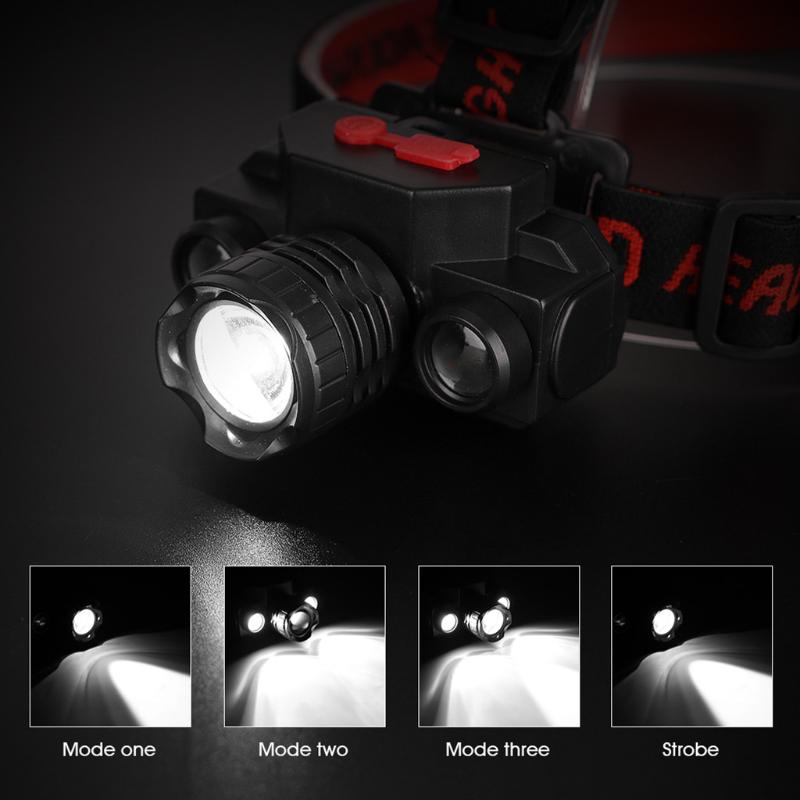 

2020 new USB Rechargeable LED Headlamp Headlight Head Lamp Torch Waterproof High quality 1x XPE+2x COB LED chips