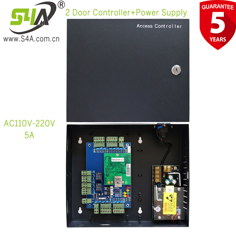 

RJ45 Access Control Panel Board with DC12V 5A Metal Power Supply Converter Box for 2 Door Ethernet Access Controller