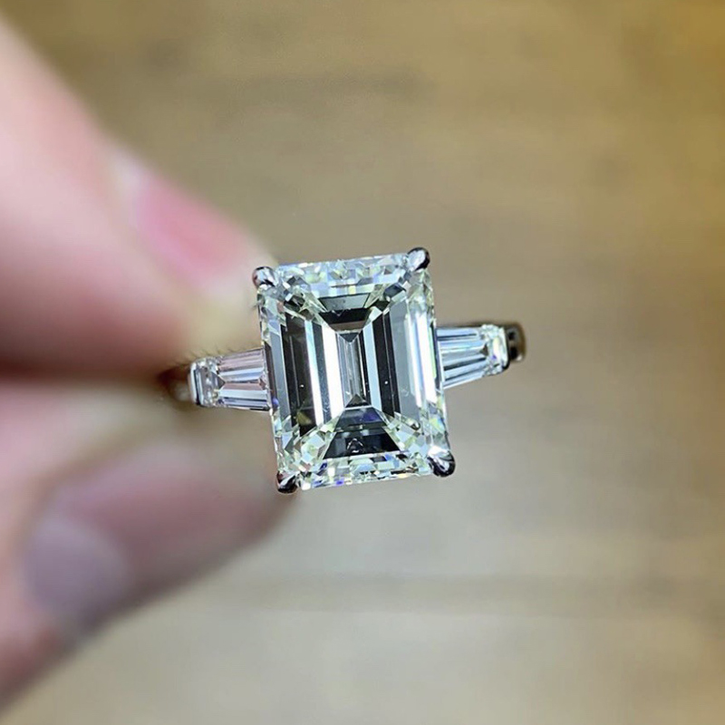 

Sparkling 8*11mm 7 s + Zircon 925 Sterling silver rings for women Top quality Engagement Wedding party jewelry Gifts