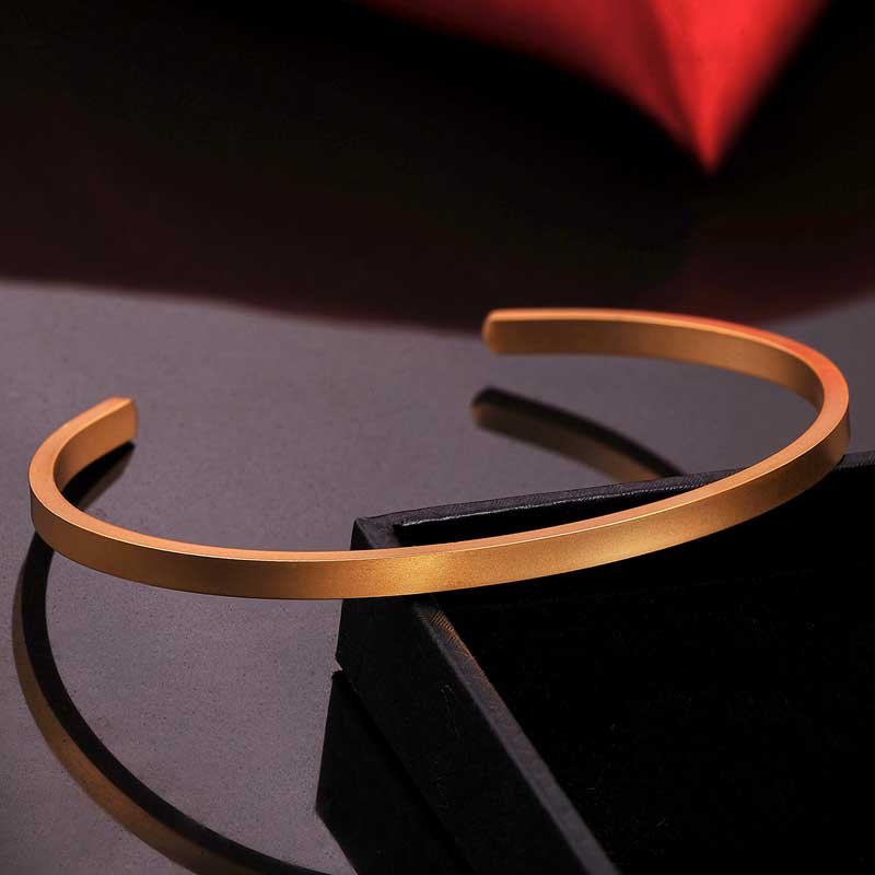 

classic gun black gold silver color 316L stainless steel open bangle bracelet for women fashion party christmas gift S2050