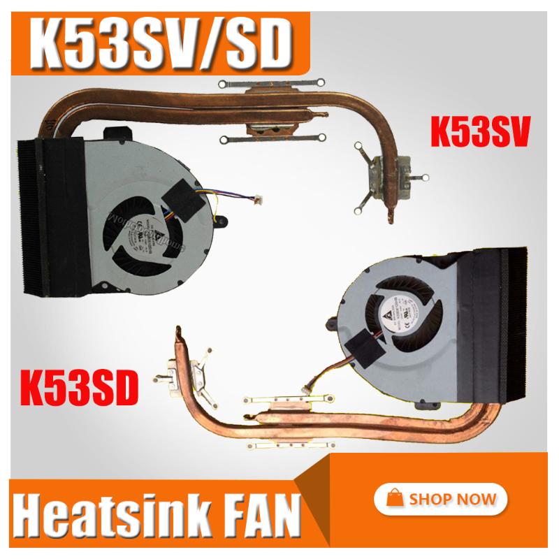 

New Genuine For Asus K53 X53 K53S A53S X53S K53SV K53SD K53SM K53SJ K53SC Laptop CPU Cooling Heatsink Fan