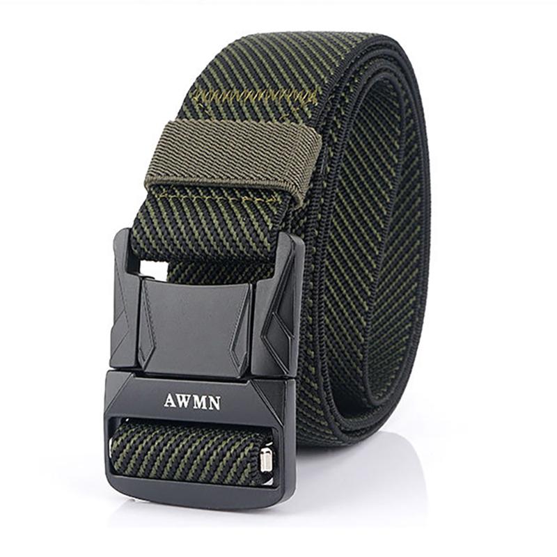 

Men outdoor Army Tactical Belt Nylon Quick Release Metal Buckle Elastic Waist Belt Hunting Fishing Training Accessories