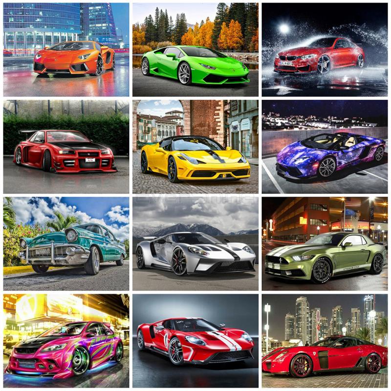 

Paintings EverShine Diamond Painting Kits Car Cross Stitch Embroidery Landscape Sale Handmade Gift All Decor Rhinestones Art