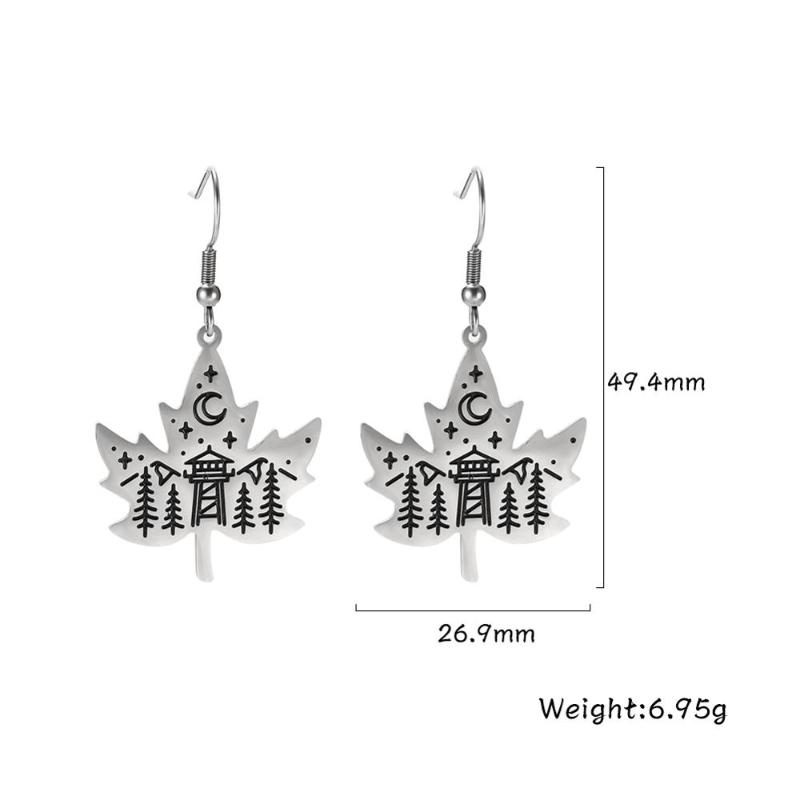 

Myshape Stainless Steel Fook Earring Jesus Religious Camping Outdoor of Canada Women Earrings