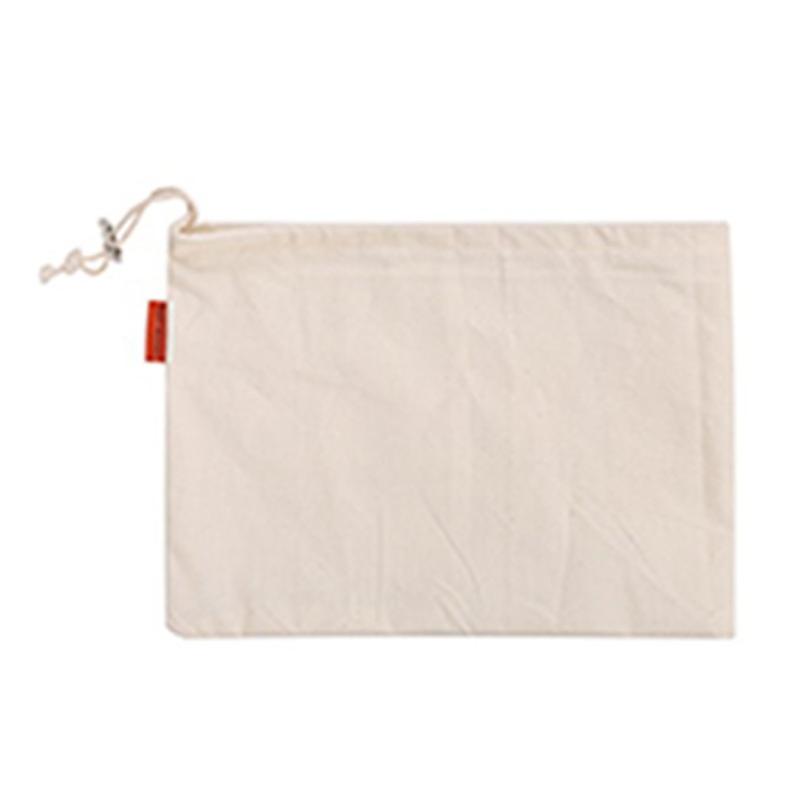 

Environmentally friendly cotton bag drawstring bundle Big bag fruit vegetable shopping, White