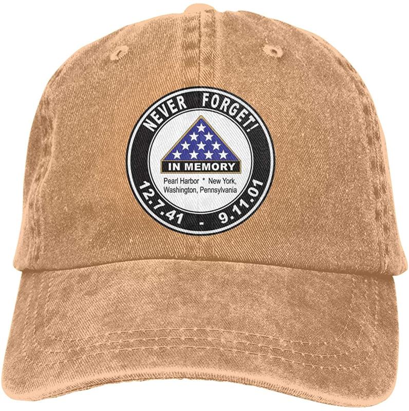 

Pearl Harbor 9 11 Anniversary Never Forget Unisex Soft Casquette Cap Vintage Adjustable Baseball Caps, Gray