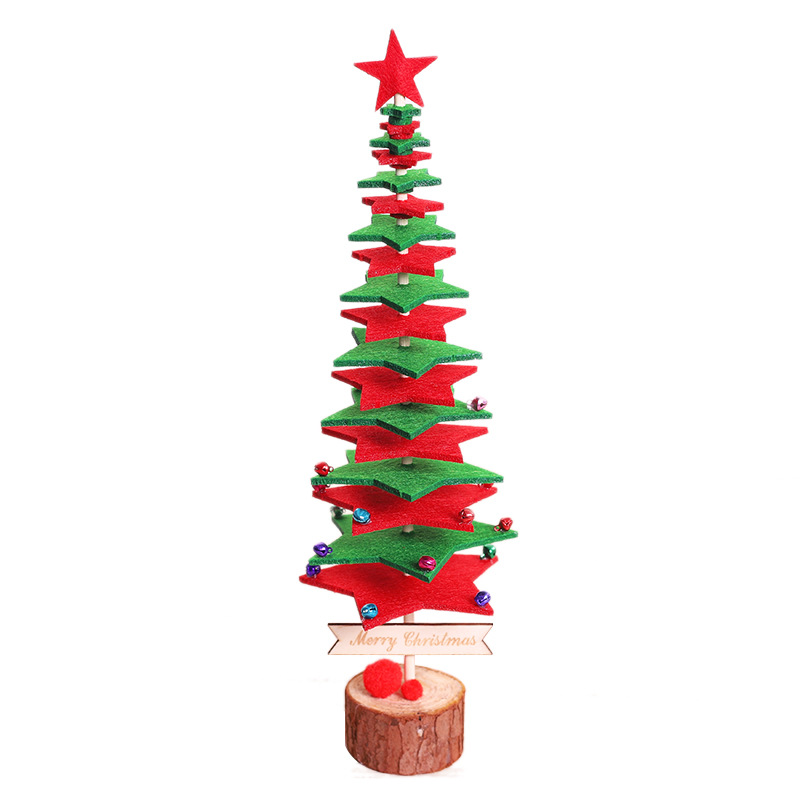 

DIY Non-Woven Christmas Tree Children's Handmade DIY Stereo Christmas Tree Scene Layout Xmas Decorations Party Ornaments