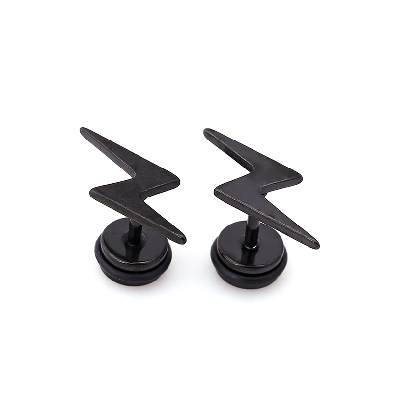 

Lighten earrings cool stud earrings man woman fashion jewelry cute ear piercing jewelry 1 pair