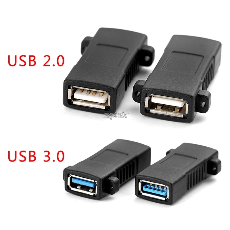 

1Pc Standard USB 2.0 3.0 Female To Female Socket Panel Mount Adapter Connector Drop ship